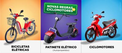 Novas regras para ciclomotores, bikes elétricas e patinetes começam a valer em 2026